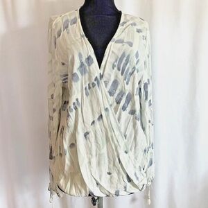 Lovestitch Blue White Tie Dye Top - Size Medium